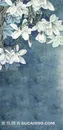 水彩花朵底纹影楼背景