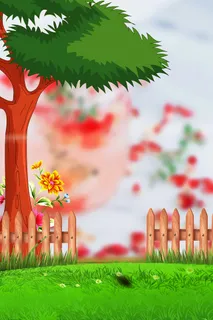 卡通儿童完美公园背景