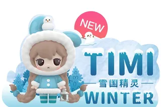 雪人卡通人物蓝色精灵