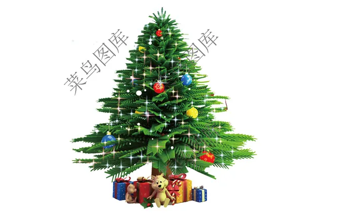 圣诞树，礼物高清psd模版下载