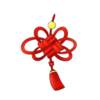 红色平安结中国结免扣素材