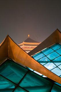 中国故宫现代城摄影图片