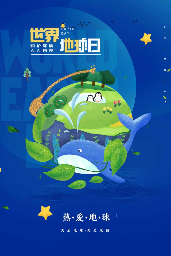 世界地球日 世界地球日活动海报psd模版下载