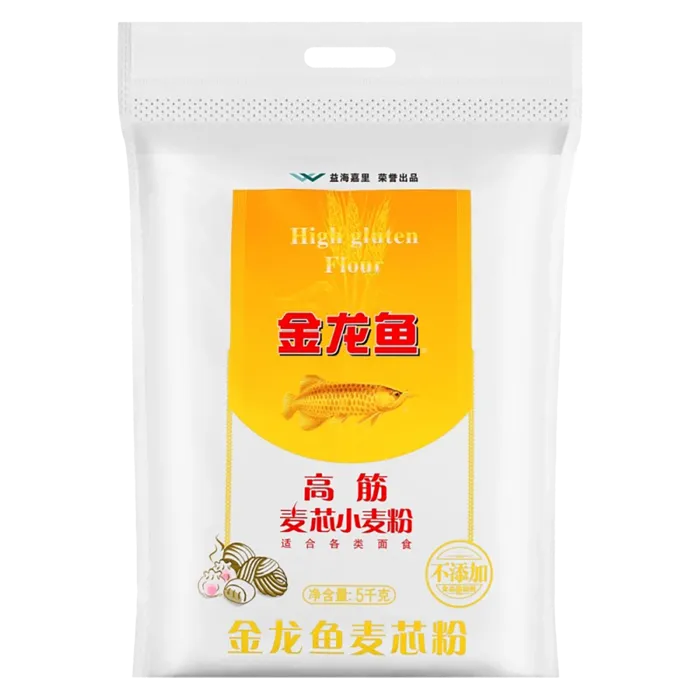 金龙鱼高筋小麦粉5千克超市商品白底图免抠实物摄影png格式图片透明底