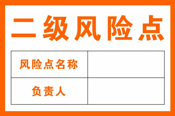 二级风险点工地施工安全模板