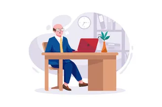 扁平化人物场景办公互联网等距ai矢量设计网页海报UI素材插画