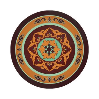 复古中式国潮风敦煌花纹装饰图案花卉藻井肌理圆形边框素材