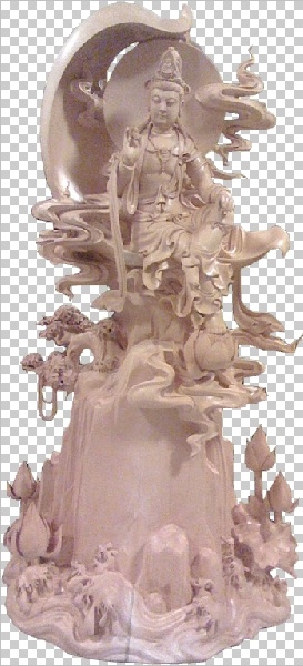 雕塑观音木材素材