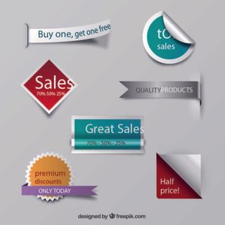 免抠促销标签与贴纸