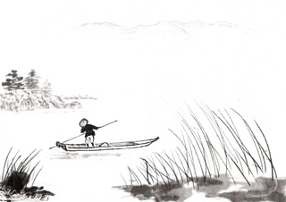 山水画素材中国风水墨画素材元素中国画