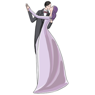 婚纱卡通人物婚礼白纱结婚婚纱摄影手绘