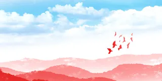 02-白云 红色山河 和平鸽 党建背景
