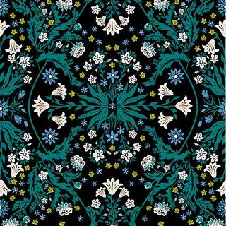 花卉唯美手绘花朵面料纹理手机壳布料面料印花服装矢量图案素材