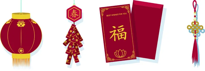 新年喜庆素材cdr矢量模版下载