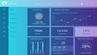 可视化大数据科技网页后台管理图表软件AI界面PSD模版素材源文件