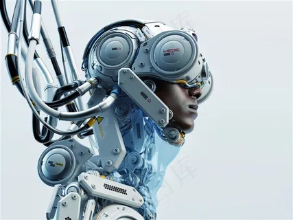 人工智能机器人3D渲染科幻海报超高清图片 人工智能机器人3D渲染科幻海报超高清图片