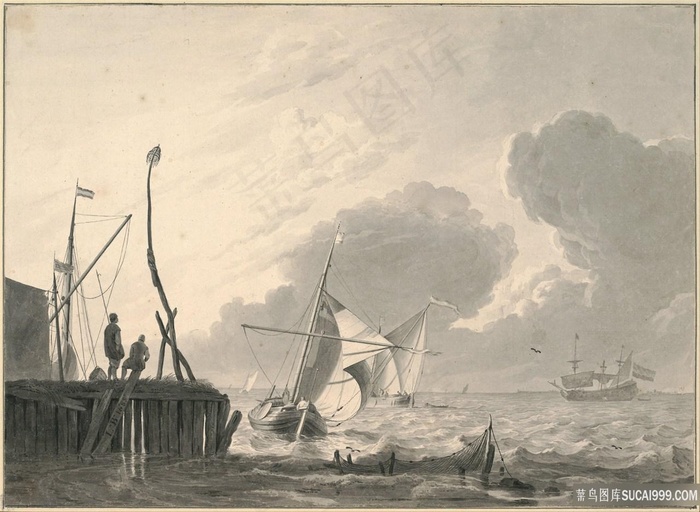 卢多夫·巴胡伊岑（1631-1708）-图恩集合的海上港口