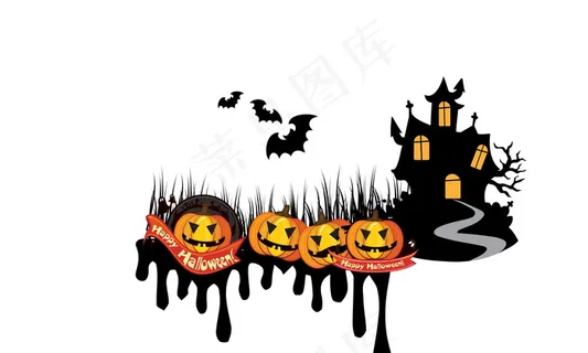 万圣节鬼屋素材图片