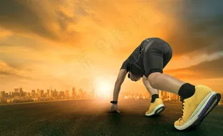 准备起跑的人物高清图片