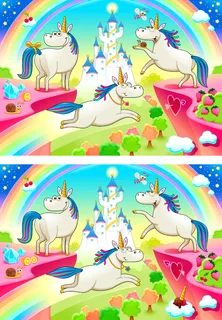 独角卡通彩虹