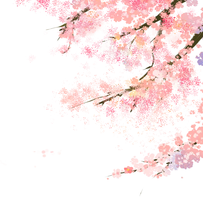 春天浪漫粉红色樱花手绘樱花梅花桃花花朵图片PNG免扣素材