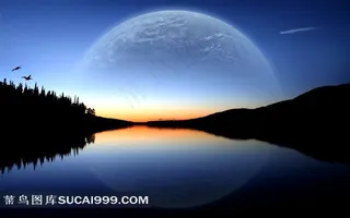 唯美星空河流素材图片