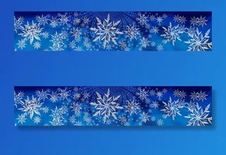 圣诞节雪花风景装饰背景墙