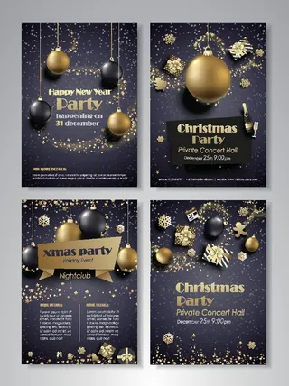 圣诞节圣诞树圣诞老人闪亮装饰电商促销折扣海报