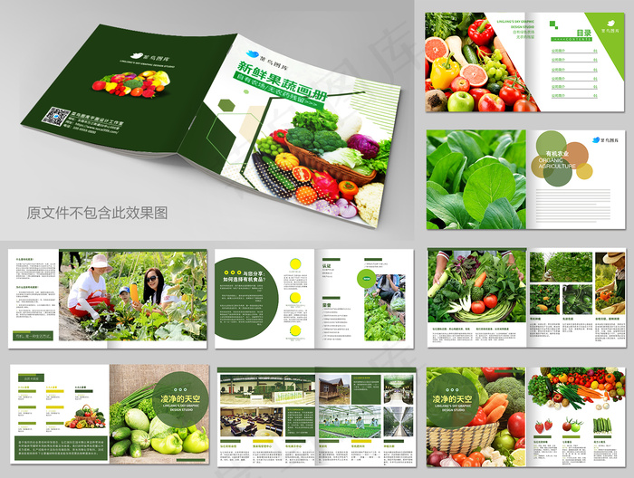 绿色便民超市果蔬画册设计