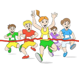 跑步比赛卡通