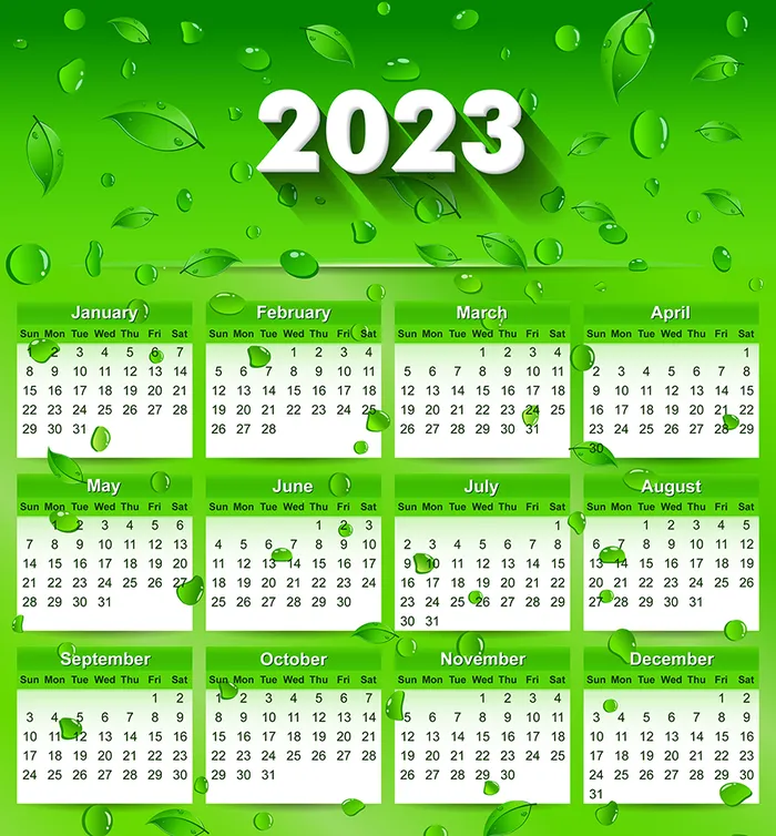 2023日历 2023年挂历 兔年日历 ai矢量模版下载