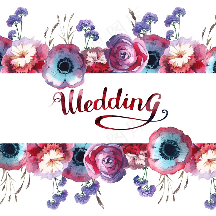 鲜花婚礼海报背景高清图