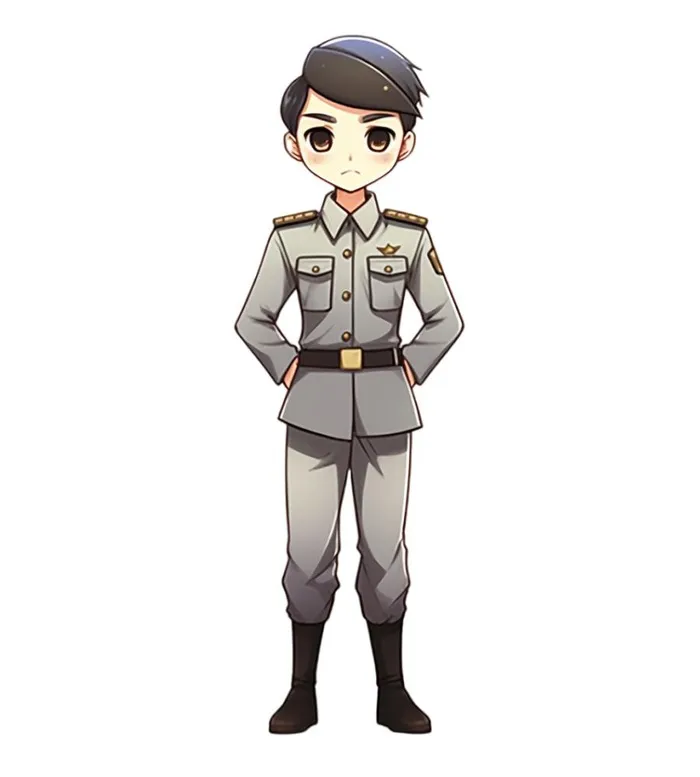 军人士兵卡通免抠(1024x1136)