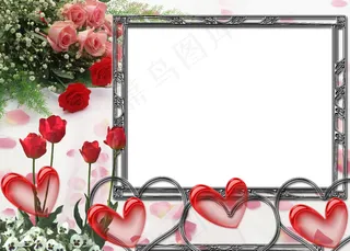 玫瑰花相框图片