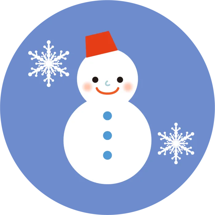 白色卡通风雪人
