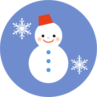 白色卡通风雪人