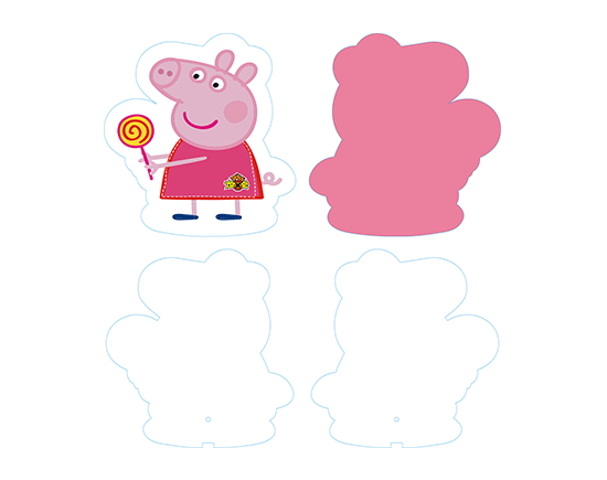 异形-小猪佩奇夏季pvc扇子模版