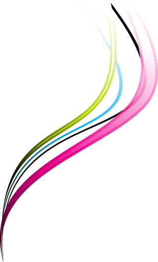 丝飘带卡通红色线条科技kv主视觉