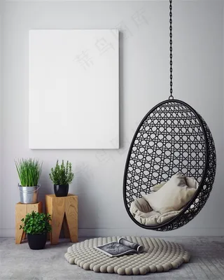 椅子盆景和垫子