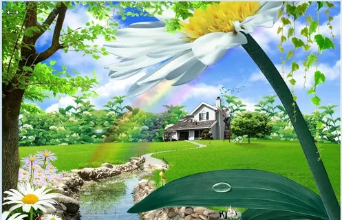 草原现代风景背景墙 草原现代风景背景墙