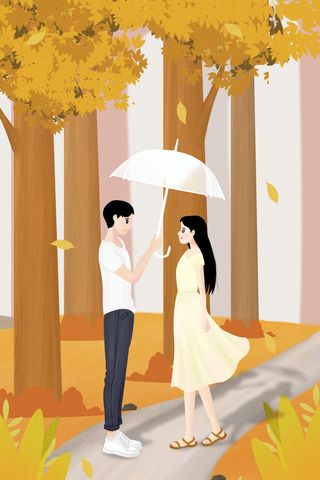 卡通温馨浪漫2月14七夕520情侣拥抱情人节主题插画海报PSD素材