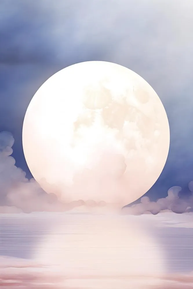 简约极简渐变月亮背景(2400x3600)