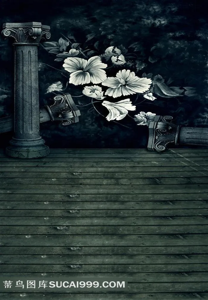 建筑石柱摄影背景图片