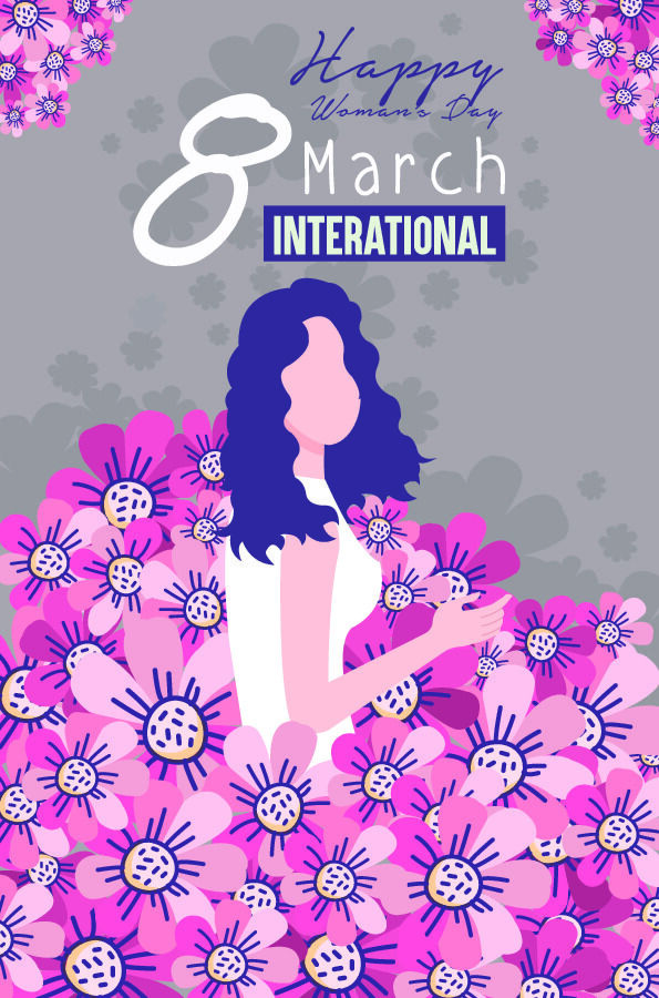 三八妇女节女神节贺卡素材