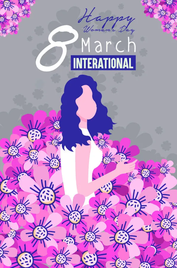 三八妇女节女神节贺卡素材eps,ai矢量模版下载