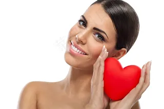 心形元素与美女图片素材