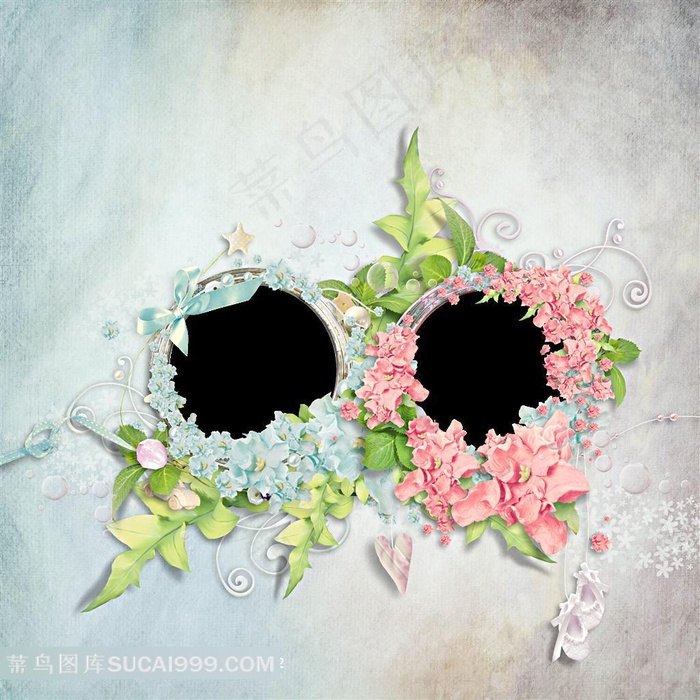 蝴蝶结丝带鲜花婚纱艺术相框