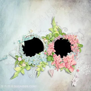 蝴蝶结丝带鲜花婚纱艺术相框