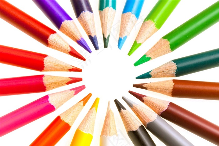 彩色铅笔及唯美铅笔构图高清图片文具图片
