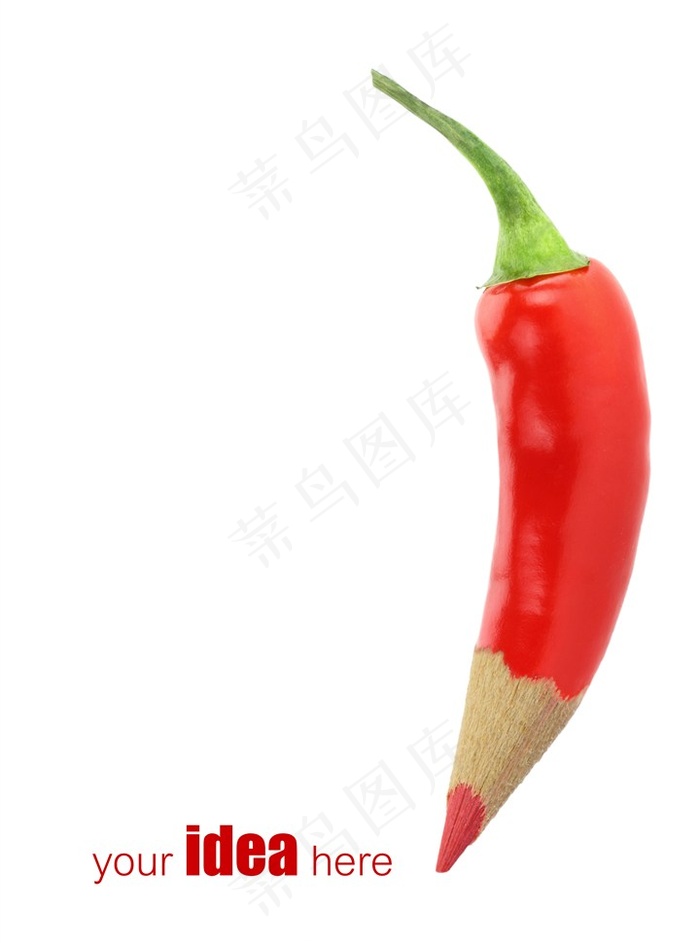 红色的辣椒笔高清图片